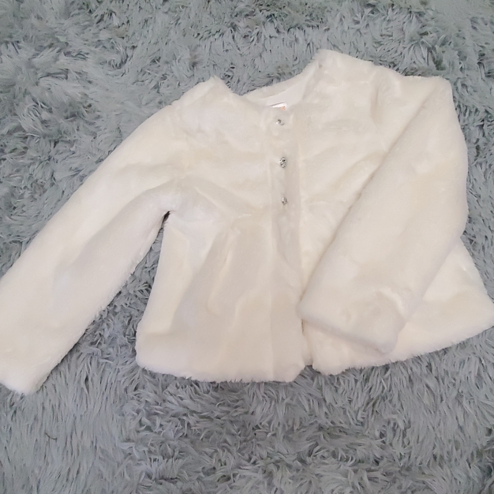 Fluffy white coat